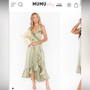 Show Me Your Mumu Samantha Ruffle Wrap Bridesmaid Dress